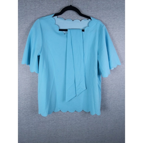 🎉 3/$20 👯‍♀️Host Pick⚡️Scallop Edge Self Tie Top - Picture 4 of 7